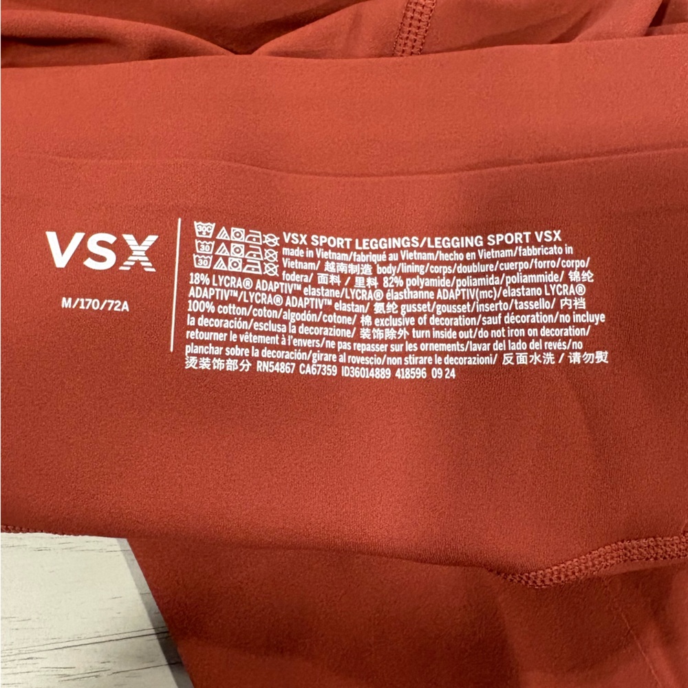 VSX Rust Orange High-Rise Track Leggings Victoria Secret - Picture 3 of 10